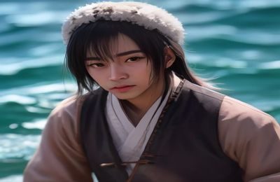 肉蒲团之极乐宝鉴海报风格美术图，金色调古典纹样边框衬托主题文字，具有强烈视觉辨识度